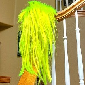 80'sLemon Zinger Wig costume. Long, spiky, neon yellow wig. Theatre, Halloween